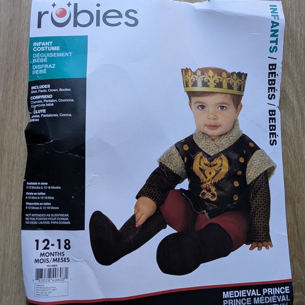 Infant Medieval Prince Costume